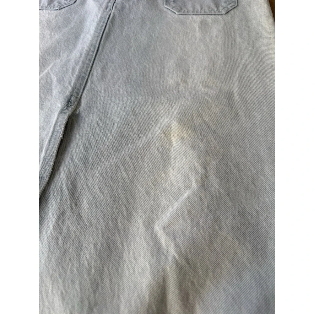 KORS by Michael Kors Light Blue Denim Midi Skirt with Lace-Up Detail Sz 8